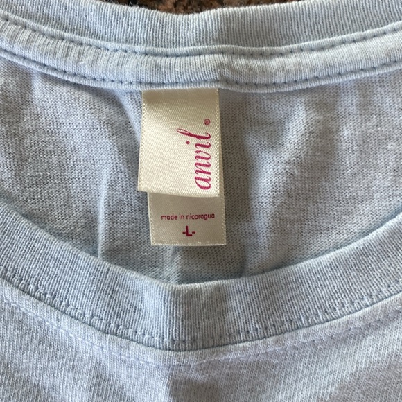 Women’s light blue T-shirt with bird - Picture 3 of 4